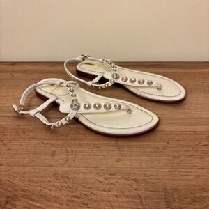 SAM EDELMAN Gigi Thong Sandal Porcelain Pearl Cream Women Size 7 Casual Summer